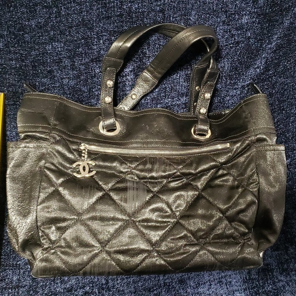 Chanel Paris Biarritz Black Large Tote